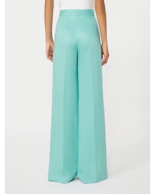 Max Mara Blue Deserto Wide Leg Trousers