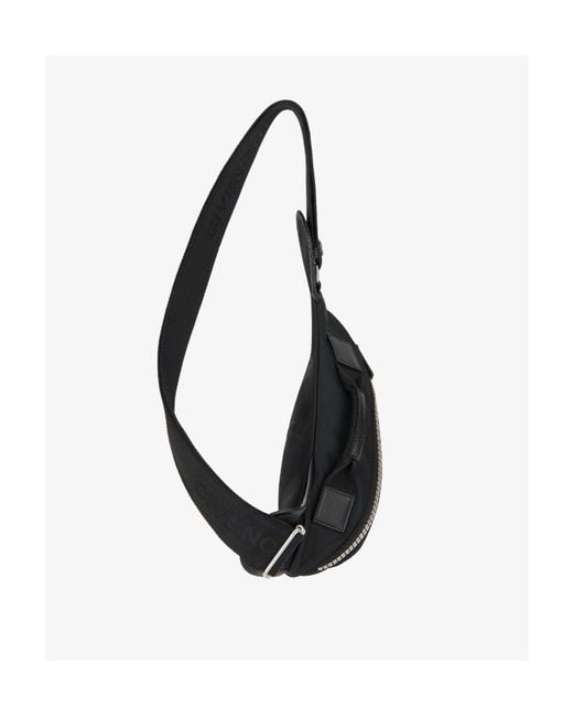 Givenchy Black Small G-Zip Triangle Shoulder Bag for men