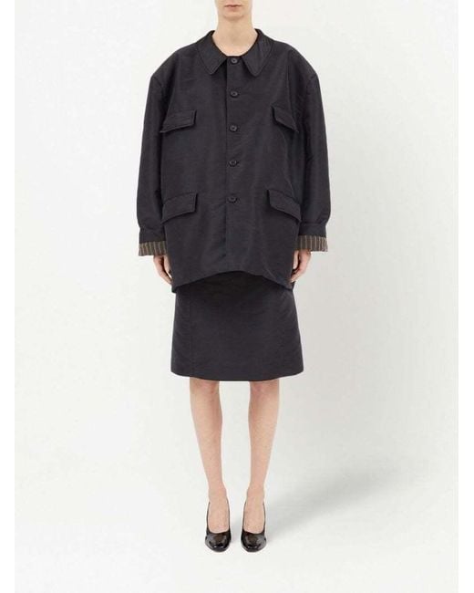 Maison Margiela Black Long-Sleeved Buttoned Jacket