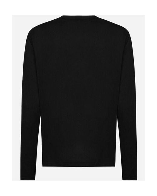 Dolce & Gabbana Black Logo Tag Long-Sleeved T-Shirt for men