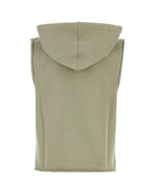 Rick Owens Green Sleeveless Sweatshirt for men