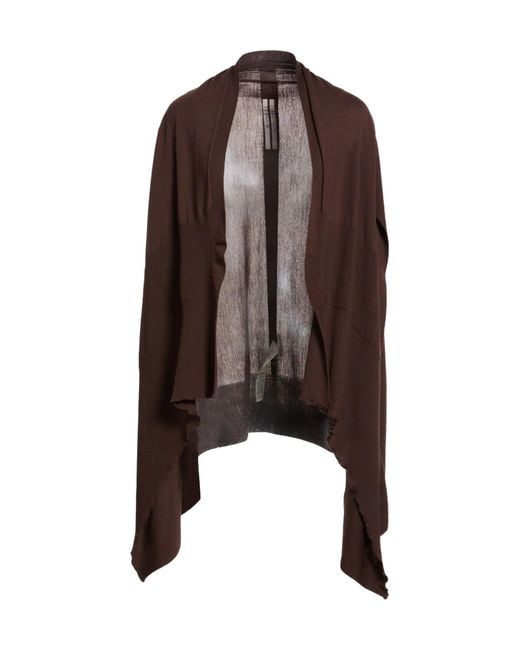 Rick Owens Brown Solid Colour Cardigans