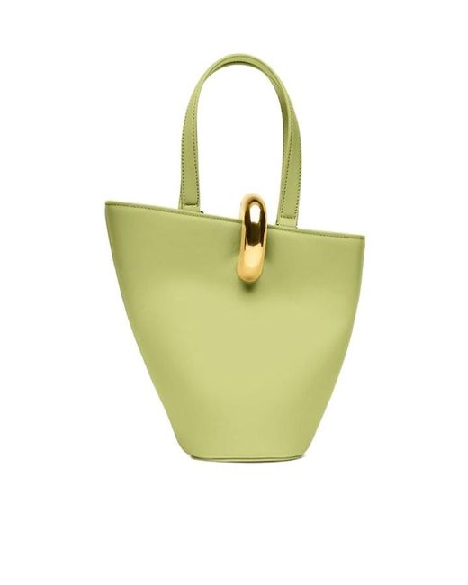Jacquemus Green Le Petit Bombola Logo Plaque Bucket Bag