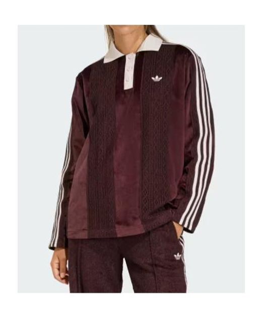 Adidas Originals Purple Winterised Longsleeve Soccer Jersey Top