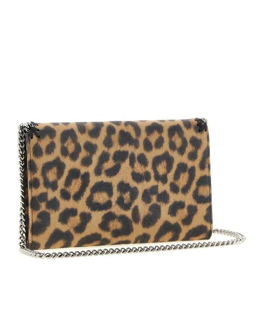 Stella McCartney Metallic Leopard-Printed Clutch Bag