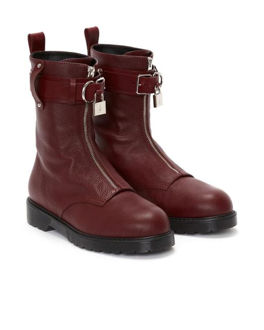 J.W. Anderson Brown Padlock Details And Ankle Boots