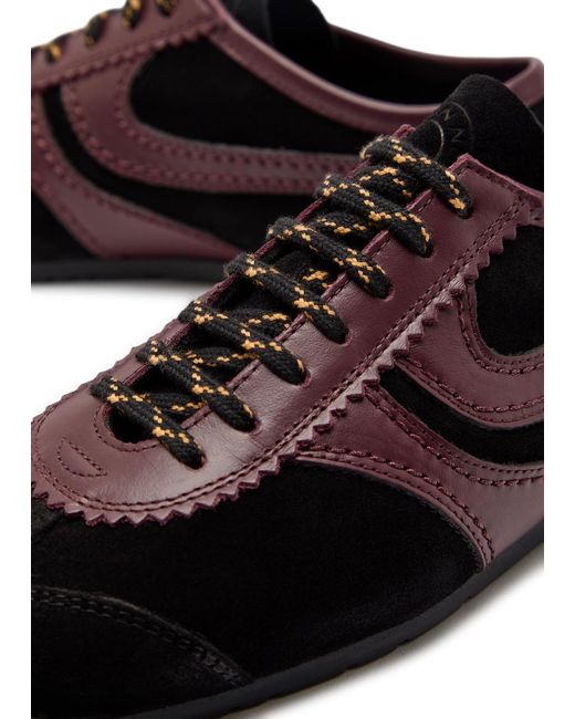 Dries Van Noten Brown Dustin Panelled Suede Sneakers