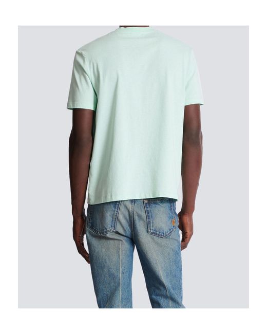 Balmain Green Printed T-Shirt for men