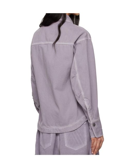 The Attico Purple The Long Sleeved Denim Shirt