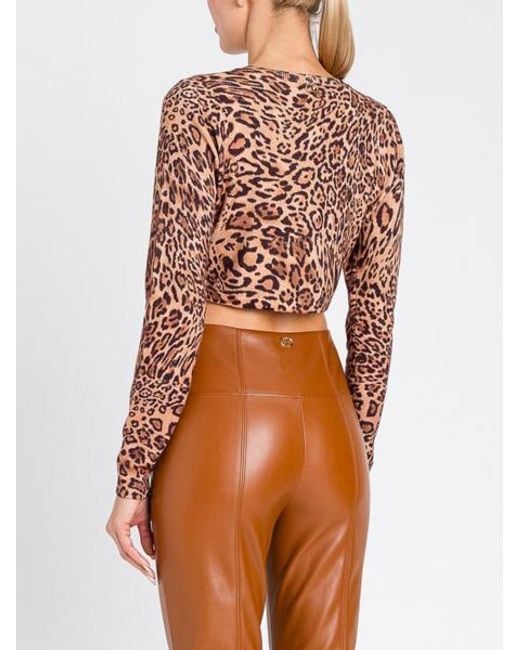 Twinset Brown Leopard Print Cardigan