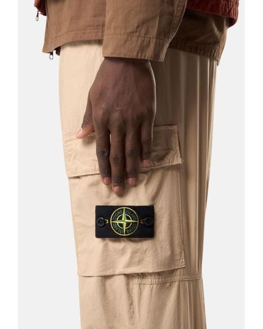 Stone Island Natural 3100031 Stretch Cotton Tela 'Paracadute' for men