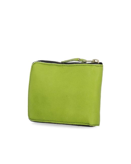 Comme des Garçons Green Zipper Wallet for men
