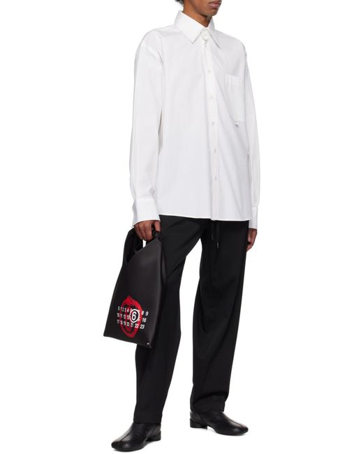 MM6 by Maison Martin Margiela Black Tailoring Wool Trousers for men