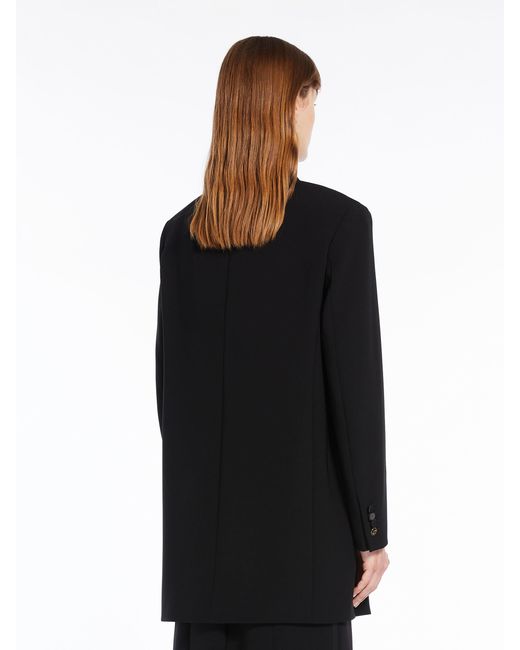 Max Mara Black Single-Breasted Long-Sleeved Jacket