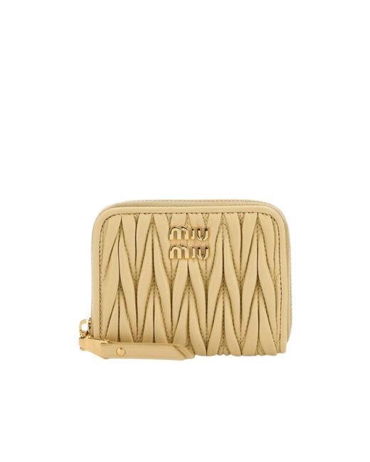 Miu Miu Natural Matelassé Coin Purse