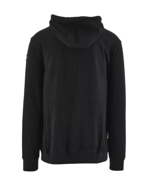 Paul & Shark Black Zip-Up Organic Cotton Hoodie for men