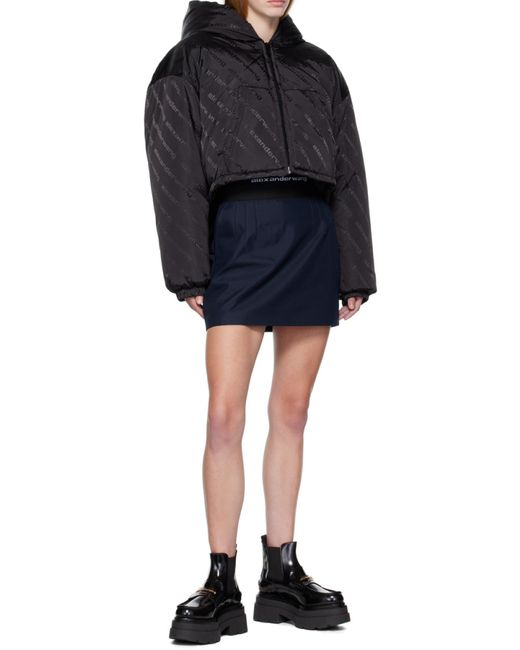 Alexander Wang Black Logo Plaque Slip-On Platform Boots