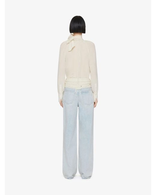 Givenchy Blue 4G Plaque Oversized Jeans
