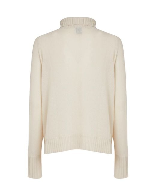 Allude White Turtleneck Sweater