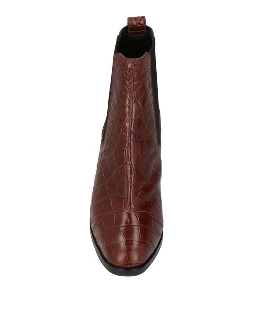 Rag & Bone Brown Croc-Embossed Leather Chelsea Boots