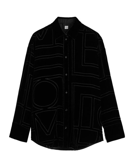 Totême Black Totême Oversized Devoré Shirt