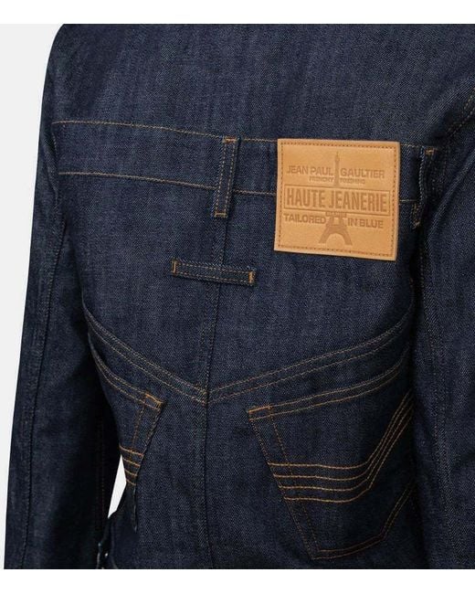 Jean Paul Gaultier Blue Denim Jacket With Trompe Loeil Detail