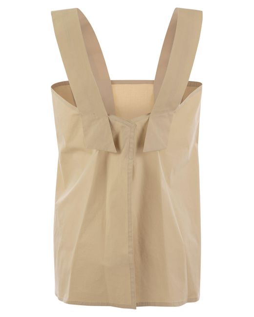 Antonelli Natural Flared Wide-Strap Top