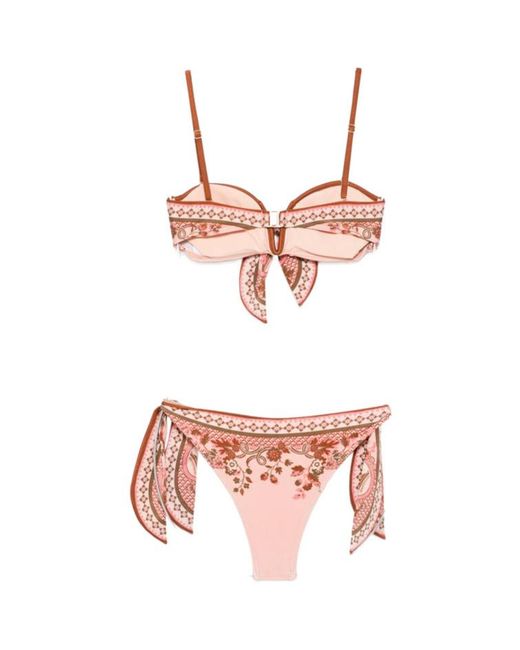 Zimmermann White Paisley-Print Bikini