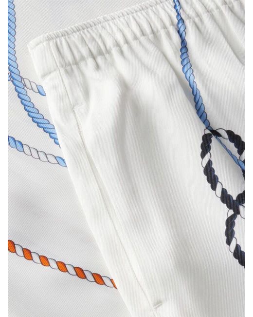 Tommy Hilfiger White Rope Print Relaxed Straight Trousers
