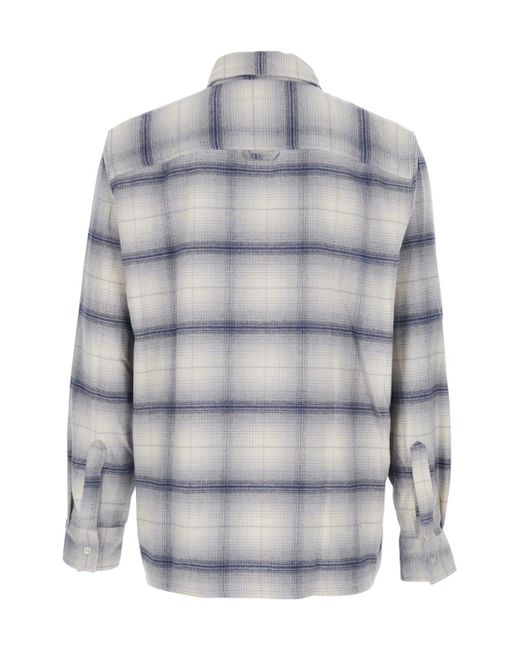 Won Hundred Gray Check Shirt for men