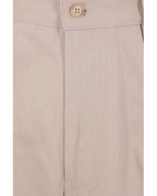Eleventy Gray Pleated Patch Pocket Pants for men