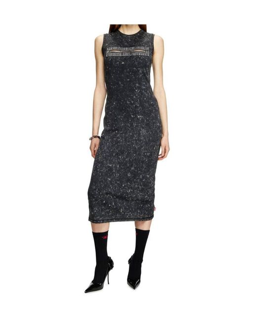 DIESEL Black D-Pra Midi Dress