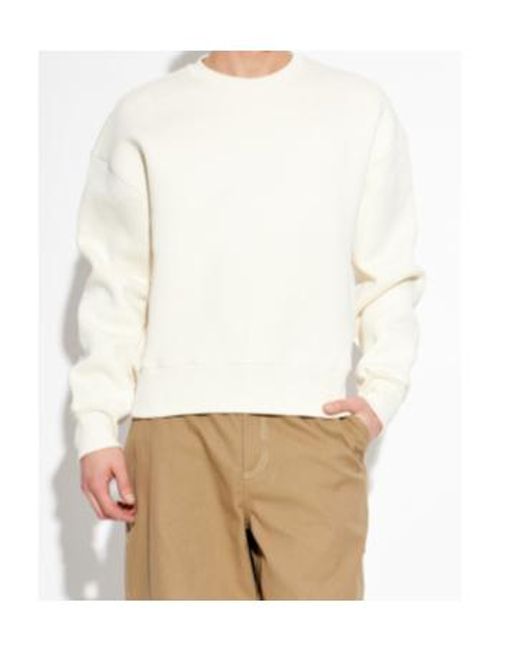 AMI White Long-Sleeved Sweatshirt for men
