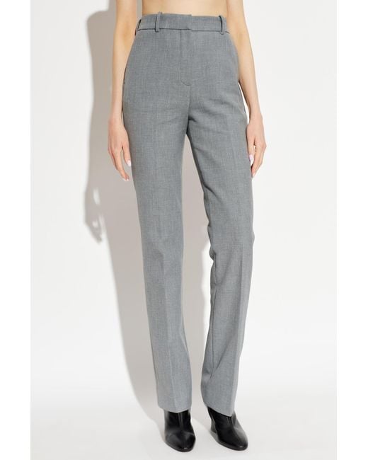 IRO Gray Casual Pants With Belt Loops