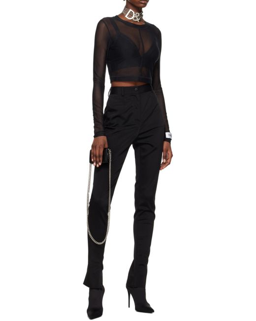 Dolce & Gabbana Black Kim High Waist Cady Pants