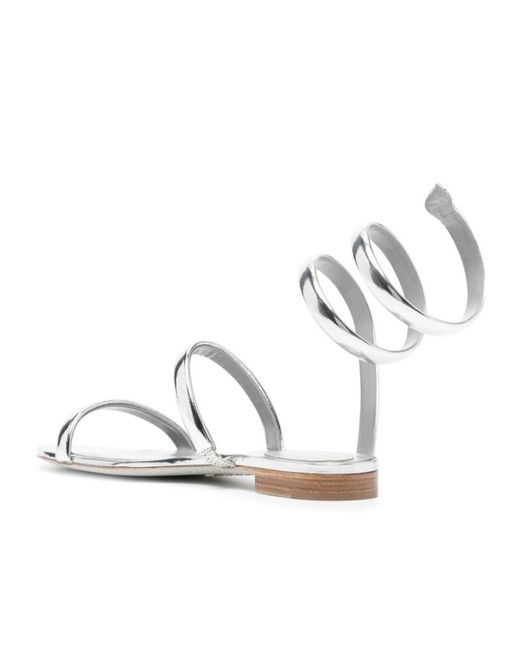 Rene Caovilla Juniper Metallic-Finish Sandals