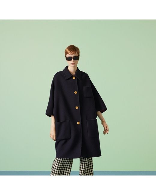Gucci Blue Reversible Coat