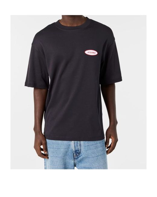 Jacquemus Blue Crew Neck T-Shirt for men