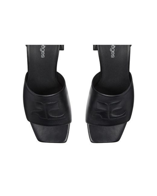 Courreges Black Courrèges Shadow Open-Toe Mules