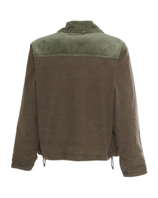 Aspesi Green Long-Sleeved Casual Jacket for men