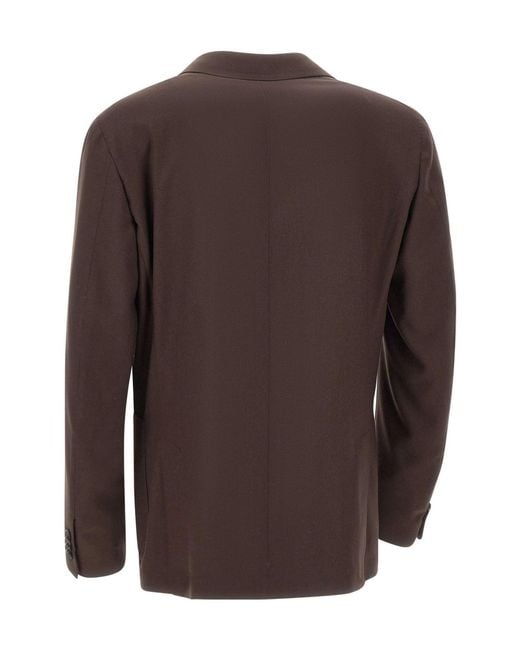Corneliani Brown Patch-Pocket Blazer for men