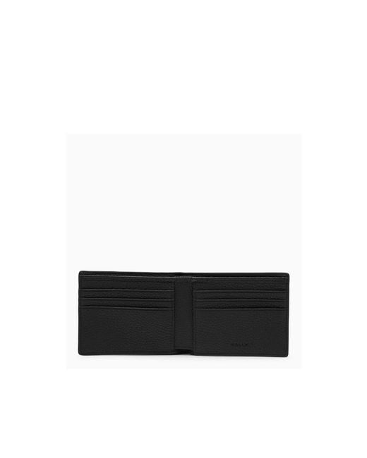 Bally Black Logo Plaque Bi-Fold Wallet for men