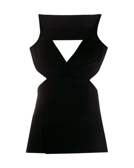 Rick Owens Black Corona Cut-Out Top