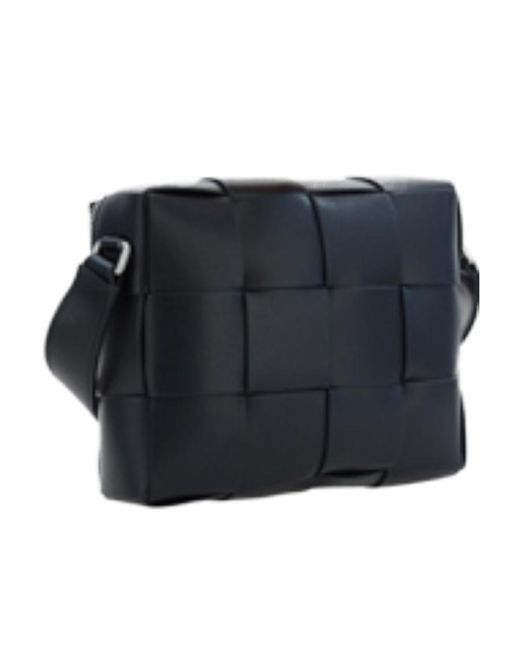Bottega Veneta Black Cassette Messenger Bag for men