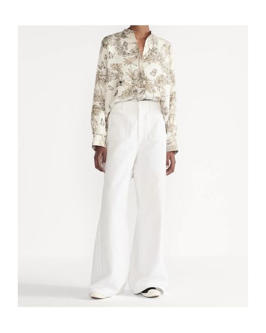 Dior White Iviera Long Blouse