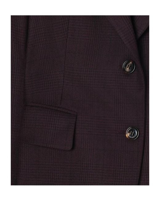 Burberry Blue Checked Blazer