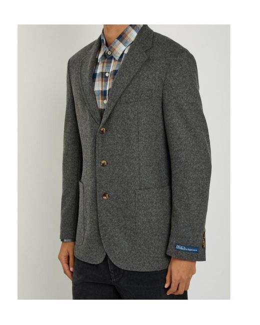 Polo Ralph Lauren Black Wool-Blend Blazer for men