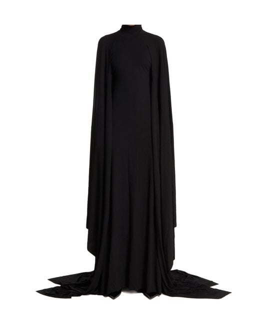 Balenciaga Black High Neck Semi Fitted Dress