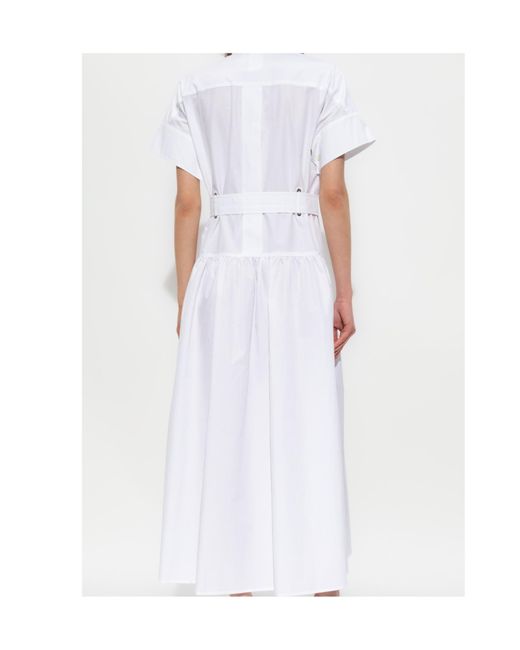 Max Mara White Poplin Shirt Dress