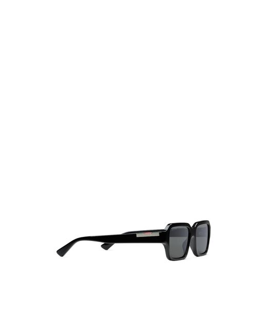 Gucci Black Eyewear Rectangle Frame Sunglasses for men